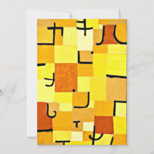 Klee - Zeichen in Gelb Karte