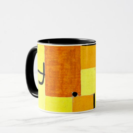 Klee - Zeichen in Gelb Tasse (Vorderseite Links)