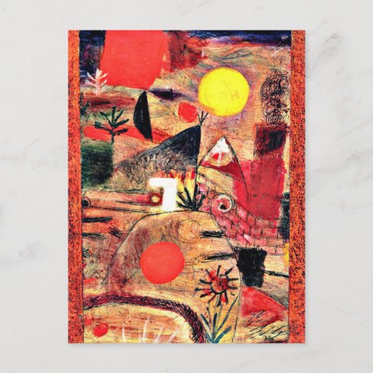 Klee - Zeremonie und Sonnenuntergang Postkarte (Vorderseite)