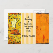 Klee - Zitate und Bilder Postkarte (Vorne/Hinten)