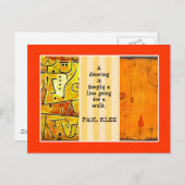 Klee - Zitate und Bilder Postkarte (Vorne/Hinten)