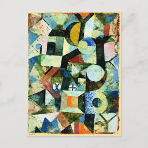 Klee - Zusammensetzung with the Yellow Half Moon Feiertagspostkarte