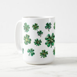 Kleeblatt 3D Clover Blätter Lucky Kaffeetasse