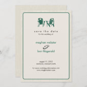 Kleeblatt Adirondack Stühle Save the Date (Vorne/Hinten)