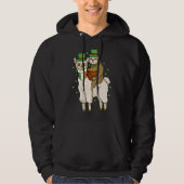 Kleeblatt Alpaca Irish Sloth Riding Llama St Patri Hoodie (Vorderseite)