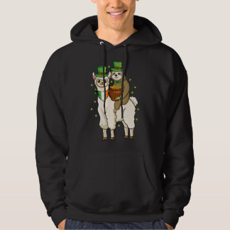 Kleeblatt Alpaca Irish Sloth Riding Llama St Patri Hoodie