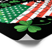 Kleeblatt American Closed Flag Karte Poster (Ecke)