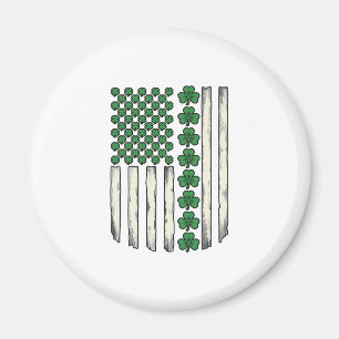 Kleeblatt-amerikanische Flagge Vintage-Vektor-Desi Magnet