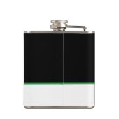 Kleeblatt an den irischen Flaggen Personalisiert Flachmann (Rückseite)