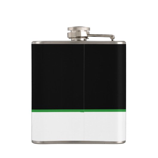 Kleeblatt an den irischen Flaggen Personalisiert Flachmann (Rückseite)