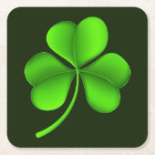 Kleeblatt an der dunkelgrünen Küste Rechteckiger Pappuntersetzer (Vorderseite)