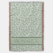 Kleeblatt Aquarell Gemustert Decke (Vorderseite Vertikal)