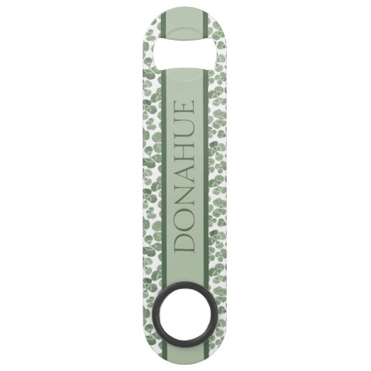 Kleeblatt Aquarell Gemustert Speed Flaschenöffner (Vorderseite)