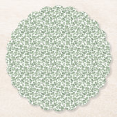 Kleeblatt Aquarell Gemustert Untersetzer (Vorderseite)