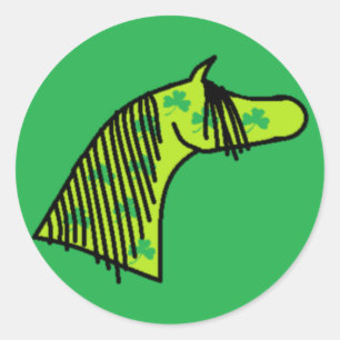 Kleeblatt Arabian Runder Aufkleber