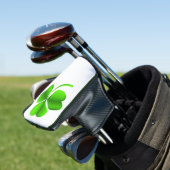 Kleeblatt auf weißem Boden Golf Headcover (In Situ)