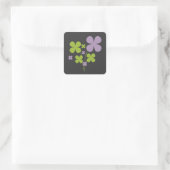 Kleeblatt-Aufkleber Quadratischer Aufkleber (Tasche)