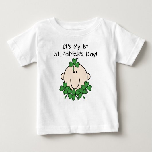 Kleeblatt-Baby-1. St Patrick TagesT - Shirt (Vorderseite)