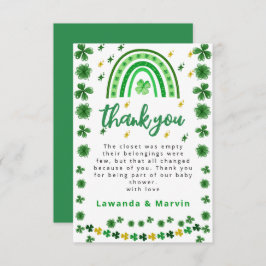 Kleeblatt | Babydusche Dankeskarte