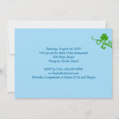 Kleeblatt; Babydusche Einladung (Rückseite)