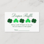 Kleeblatt Babydusche Windeln Windeln Begleitkarte (Vorderseite)