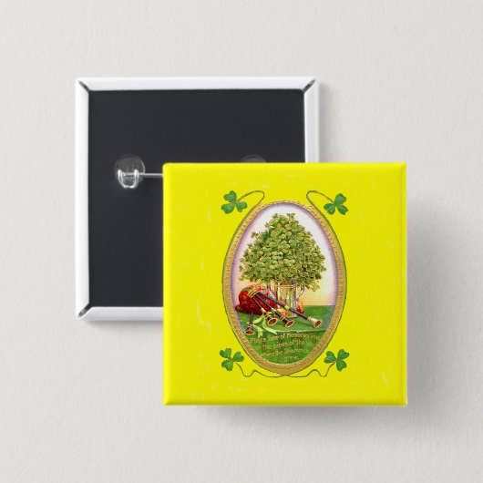 Kleeblatt Bagpipe Button (Vorne & Hinten)