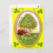 Kleeblatt Bagpipe Postkarte (Vorne/Hinten)