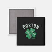 Kleeblatt Baseball Clover Boston St Patricks Day Magnet (Vorderseite/Rückseite)