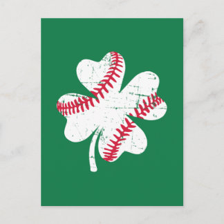 Kleeblatt Baseball St. Patrick's Day Postkarte
