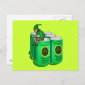 Kleeblatt Beer seit dem Trinken durch die Iren Postkarte (Vorne/Hinten)