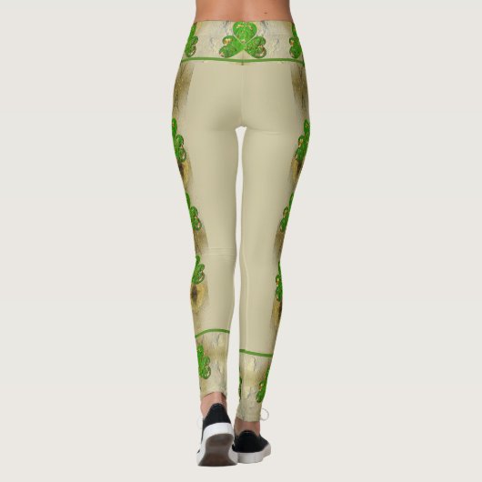 Kleeblatt Beige Leggings (Rückseite)