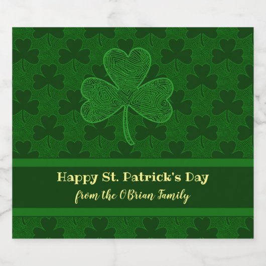 Kleeblatt Bierflaschenetikett (Einzelnes Label)