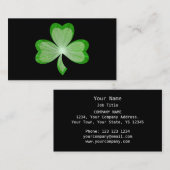 Kleeblatt Black Visitenkarte (Vorne/Hinten)