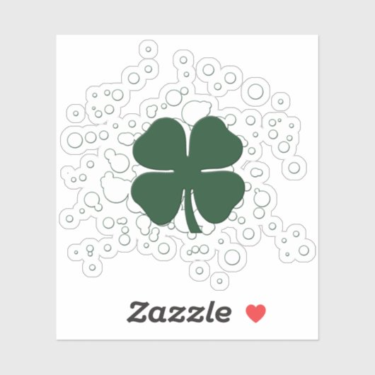 Kleeblatt-Blasen Aufkleber (Blatt)