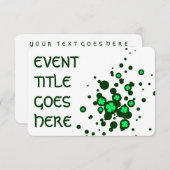 Kleeblatt-Blasen Einladung (Vorne/Hinten)