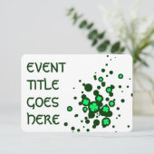 Kleeblatt-Blasen Einladung (Stehend Vorderseite)