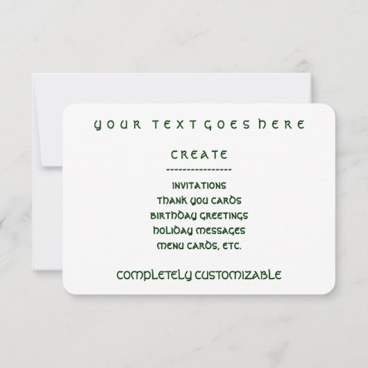 Kleeblatt-Blasen Einladung (Rückseite)