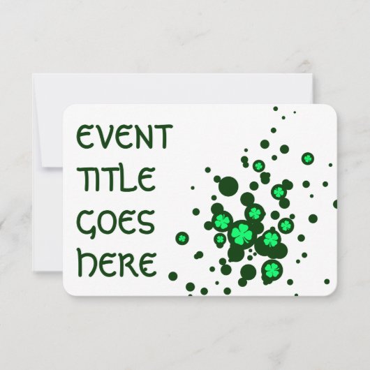 Kleeblatt-Blasen Einladung (Vorderseite)