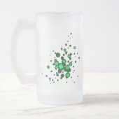 Kleeblatt-Blasen Mattglas Bierglas (Links)