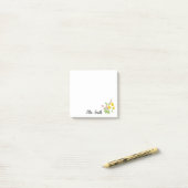 Kleeblatt-Blumenstrauß-Monogramm-Lehrer Post-it Klebezettel (Auf Schreibtisch)