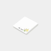 Kleeblatt-Blumenstrauß-Monogramm-Lehrer Post-it Klebezettel (angewinkelt)