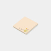 Kleeblatt-Blumenstrauß-Monogramm-Lehrer Post-it Klebezettel (angewinkelt)