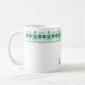 Kleeblatt Border Personalisiert St. Patrick's Day Kaffeetasse (Links)