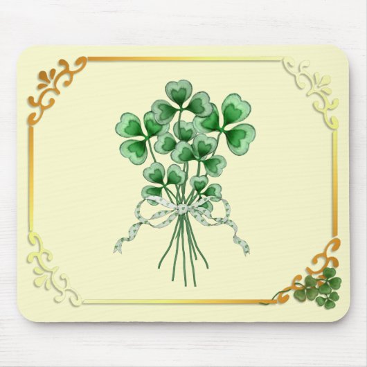 Kleeblatt Bouquet Mousepad (Vorne)