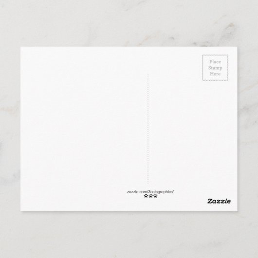 Kleeblatt Bouquet Neko Postkarte (Rückseite)