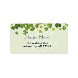 Kleeblatt-Bouquet, Patrick-Tag Adressaufkleber