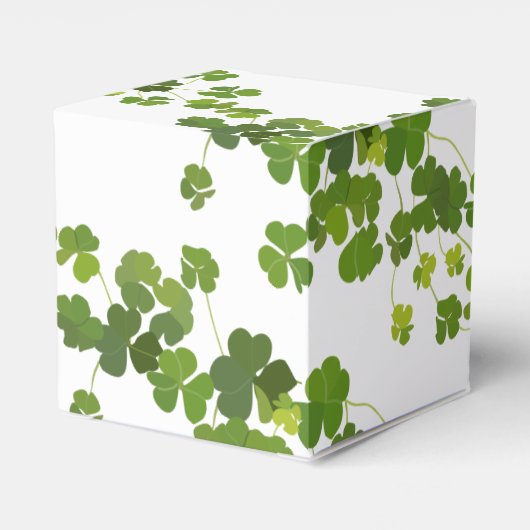 Kleeblatt-Bouquet, Patrick-Tag Geschenkschachtel (Rückseite)