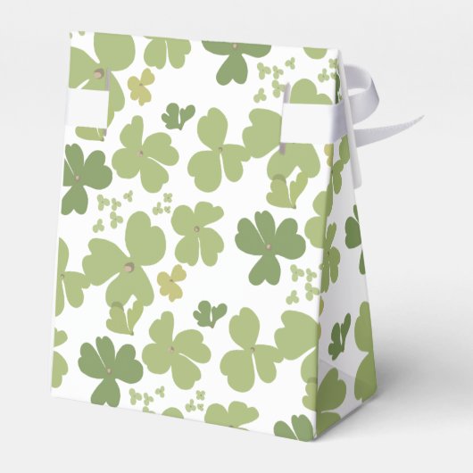 Kleeblatt-Bouquet, Patrick-Tag Geschenkschachtel (Rückseite)