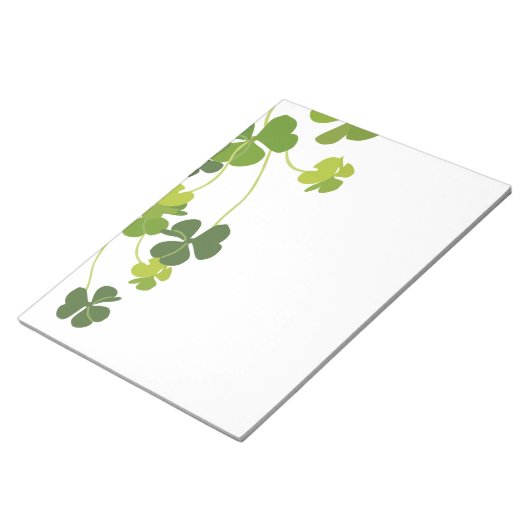 Kleeblatt-Bouquet, Patrick-Tag Notizblock (angewinkelt)