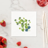 Kleeblatt-Bouquet, Patrick-Tag Serviette (Beispiel)
